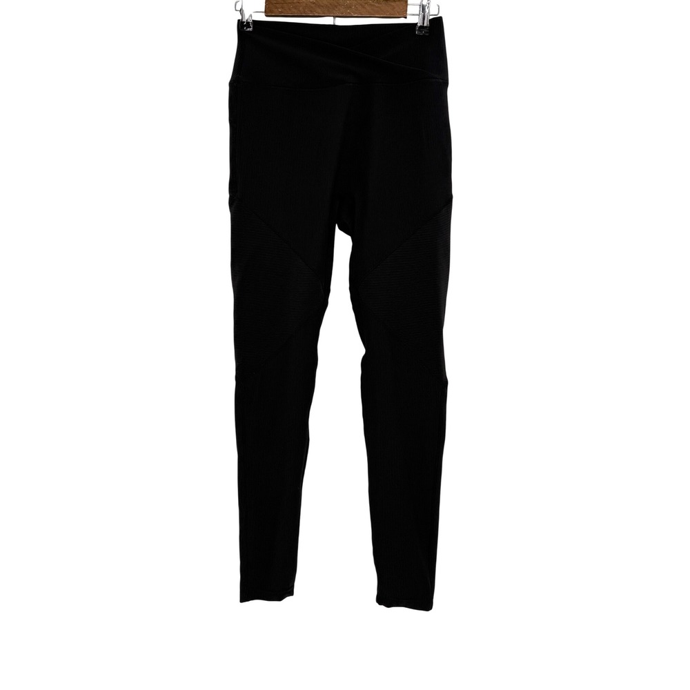 Nomo XL Black Ribbed Moto Leggings High Waist Athletic Activewear‎ Yoga Pants XL